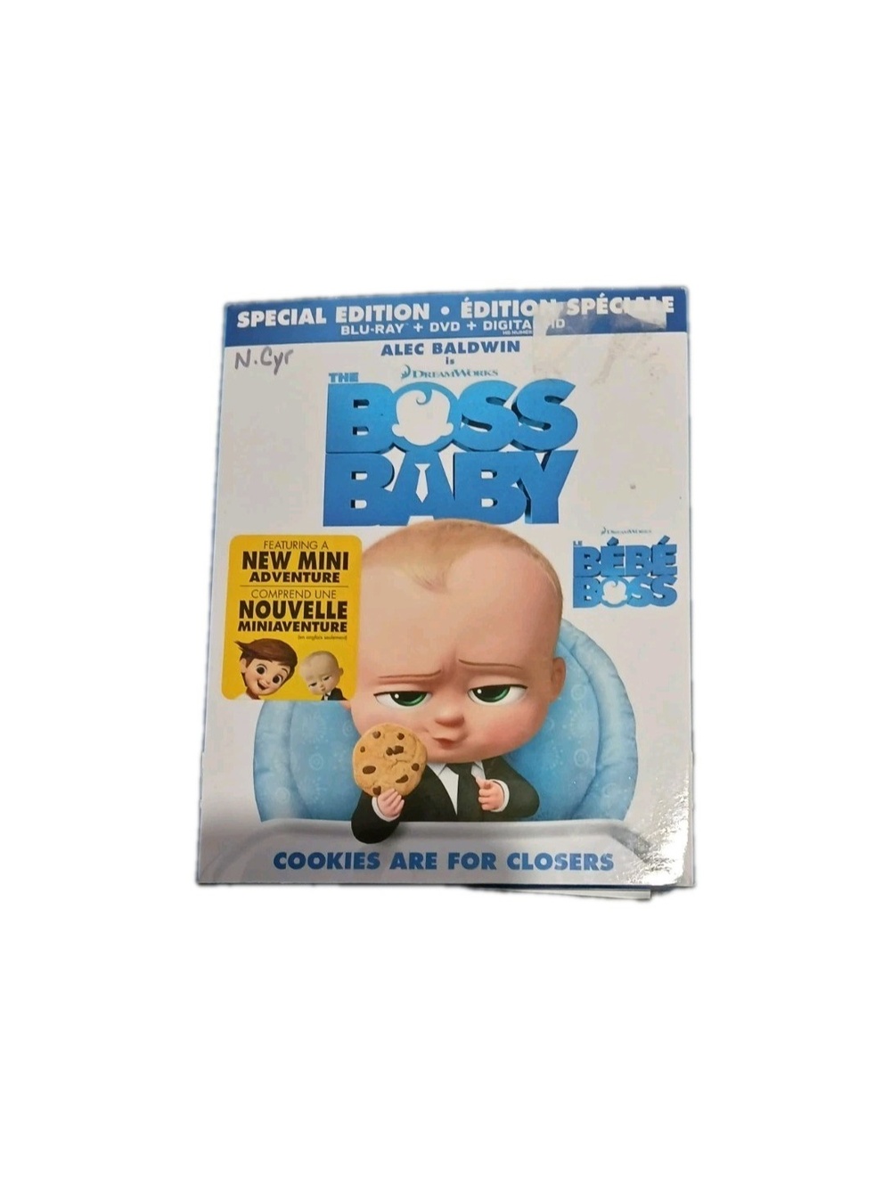The Boss Baby 2017 Blu-ray DVD Special Edition DreamWorks Alec Baldwin 2 Disc